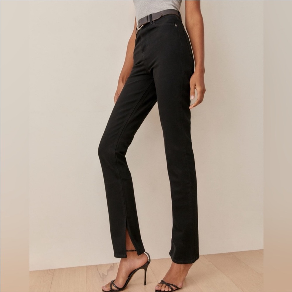 Liza Ultra High Rise Slit Hem Jeans